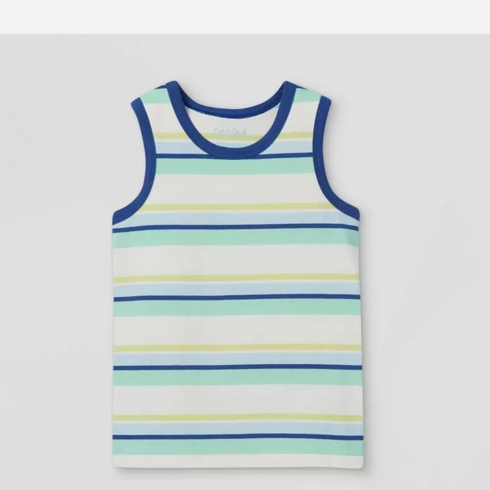 Like New Cat & Jack Toddler Boys Striped Tank Top Size 3T